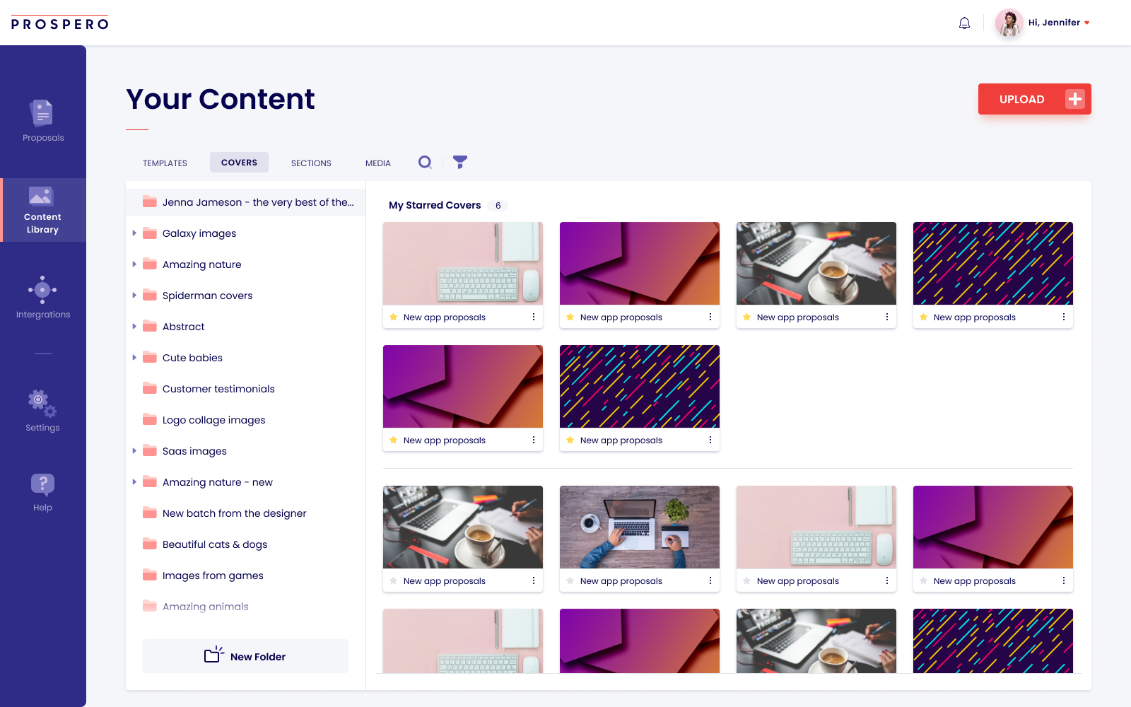 Customize your proposals using different elements from our content library