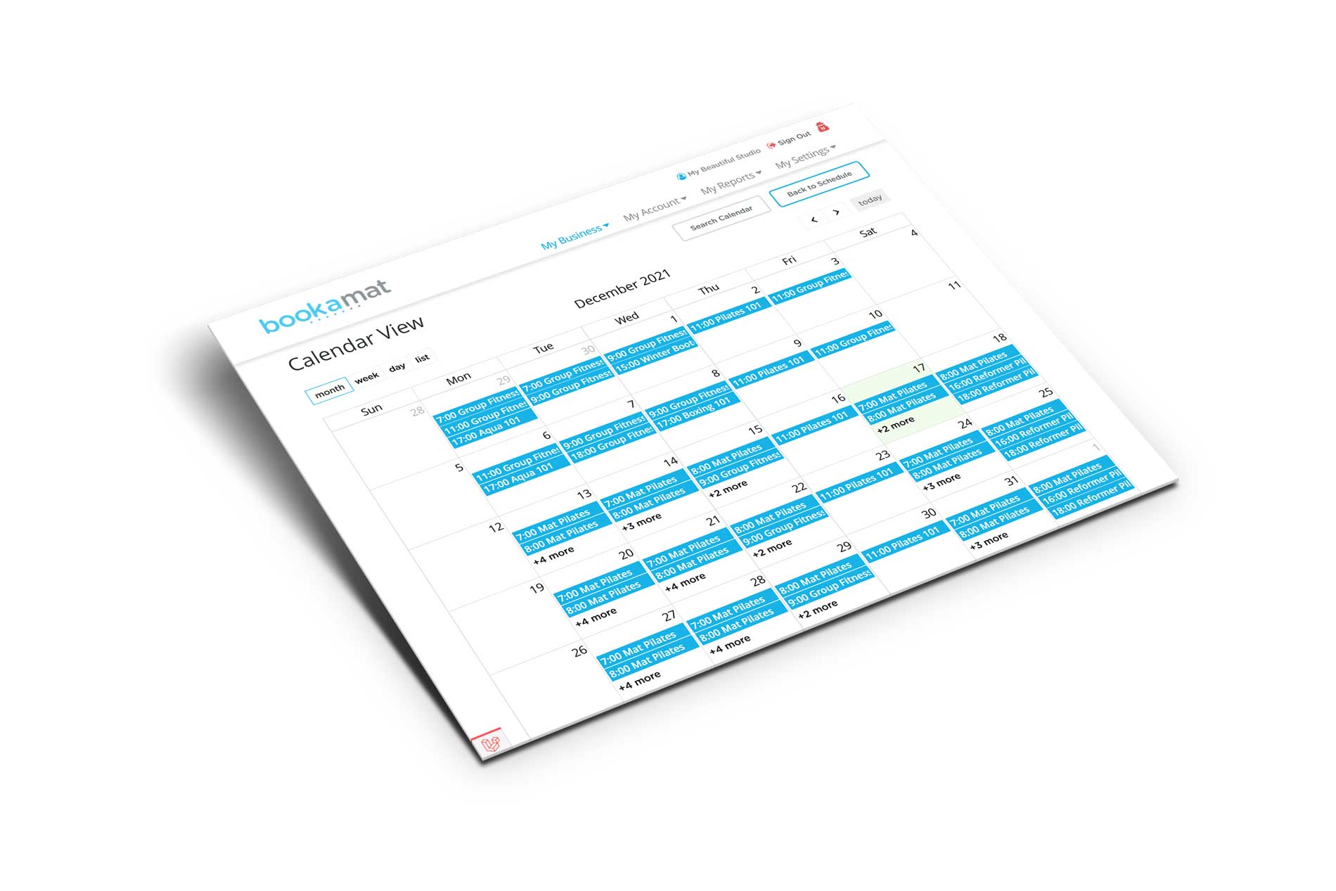 Completely customisable, with unlimited teachers, calendars and locations.