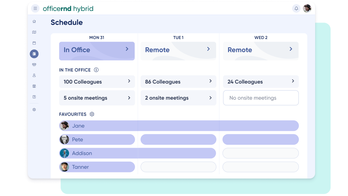 Plan Weekly Hybrid Schedules collaboratively