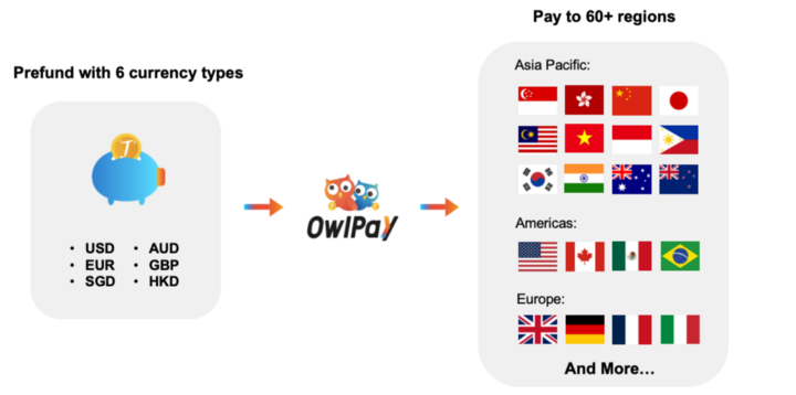 OwlPay™ offers multiple payment channels including fiat currency, stablecoin, and credit cards. Business users can choose suitable packages based on their needs. Businesses then deposit funds to the designated account or digital wallet of OwlPay™