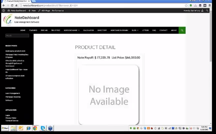 Note Dashboard Software - 2