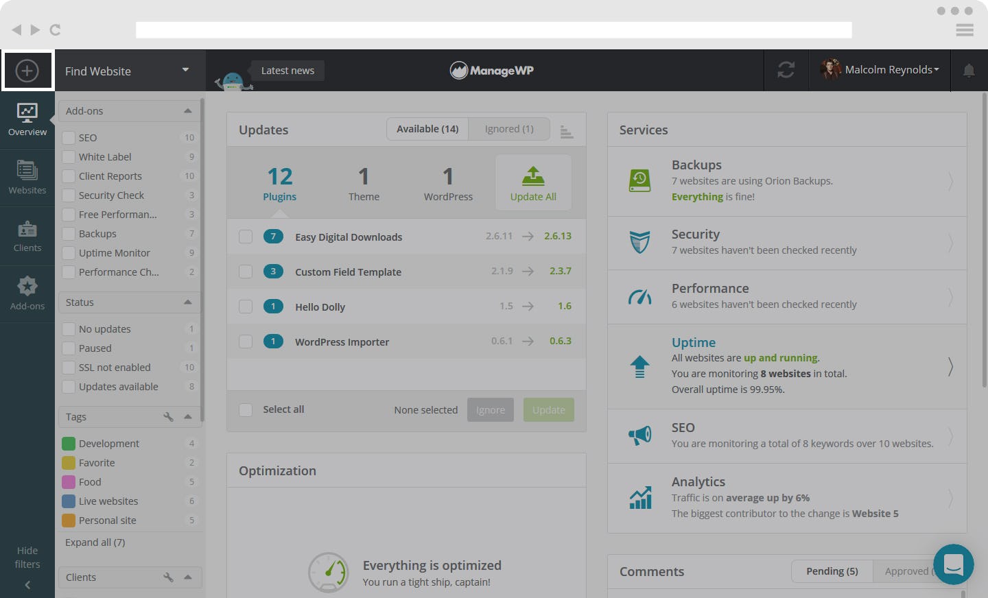ManageWP Software - 1