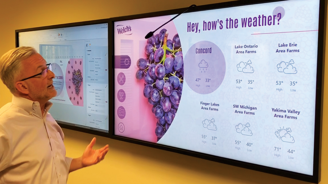 AxisTV Signage Suite Software - AxisTV Signage Suite has a Voice Recognizer Widget that turns any screen into a hands-free interactive sign. Viewers talk to the screen to see what they need. Pair with touchscreen interactivity or use it on non-interactive displays.