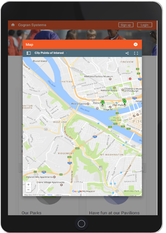 Cogran Software - Great maps with points of interest for your organization.