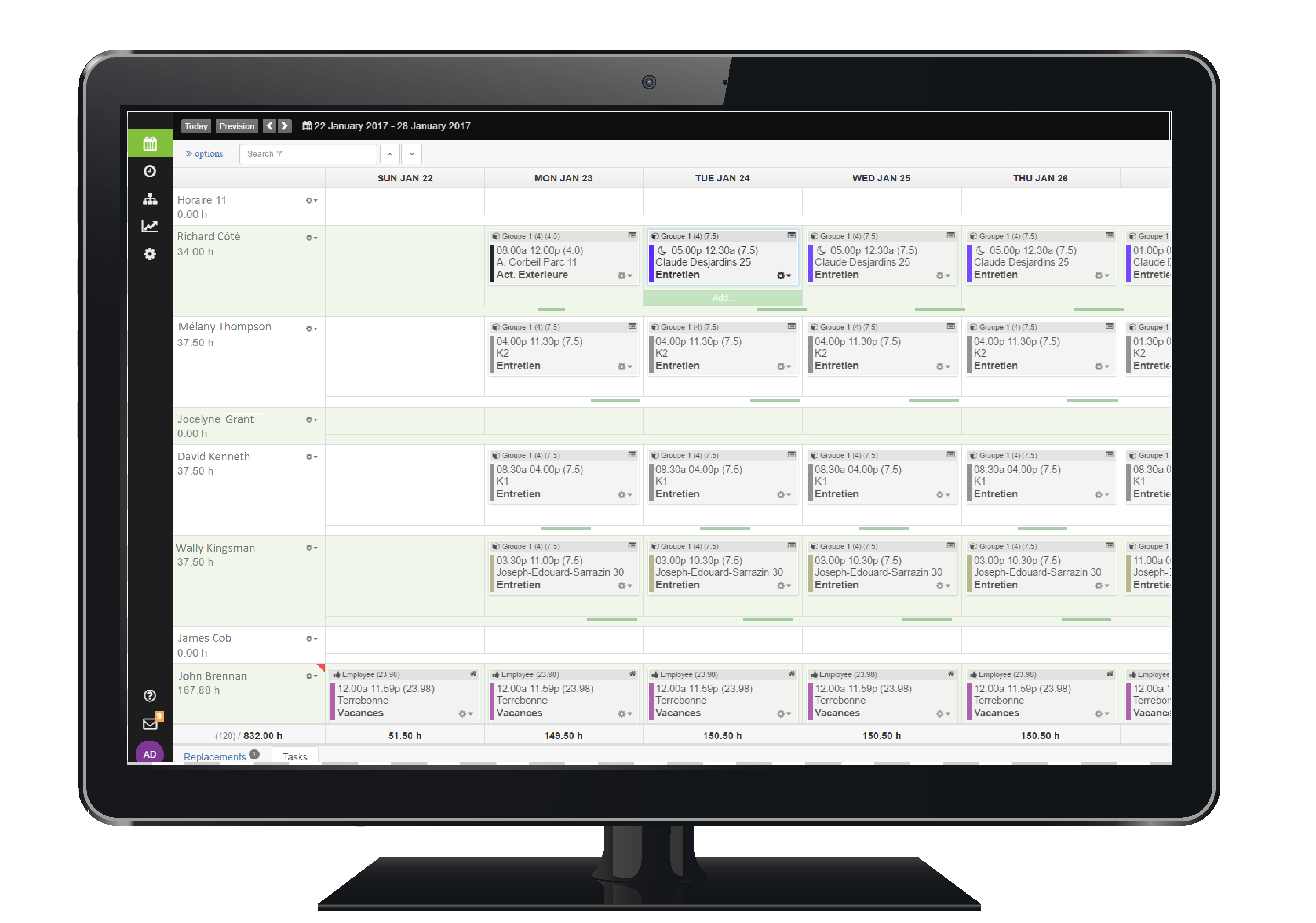Timesphere view employees' schedules