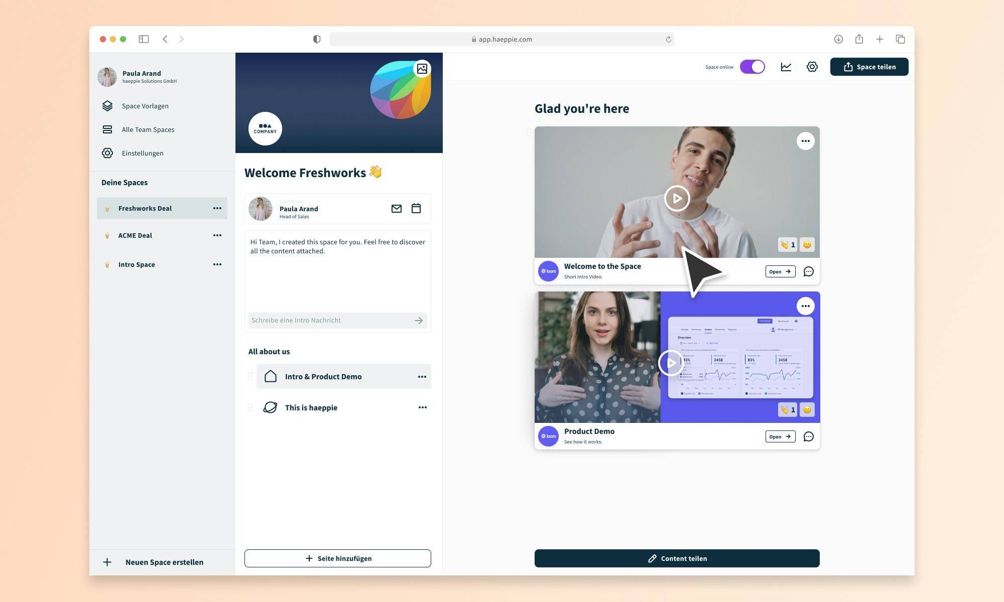 haeppie Software - Create clear Sales Spaces quickly and easily