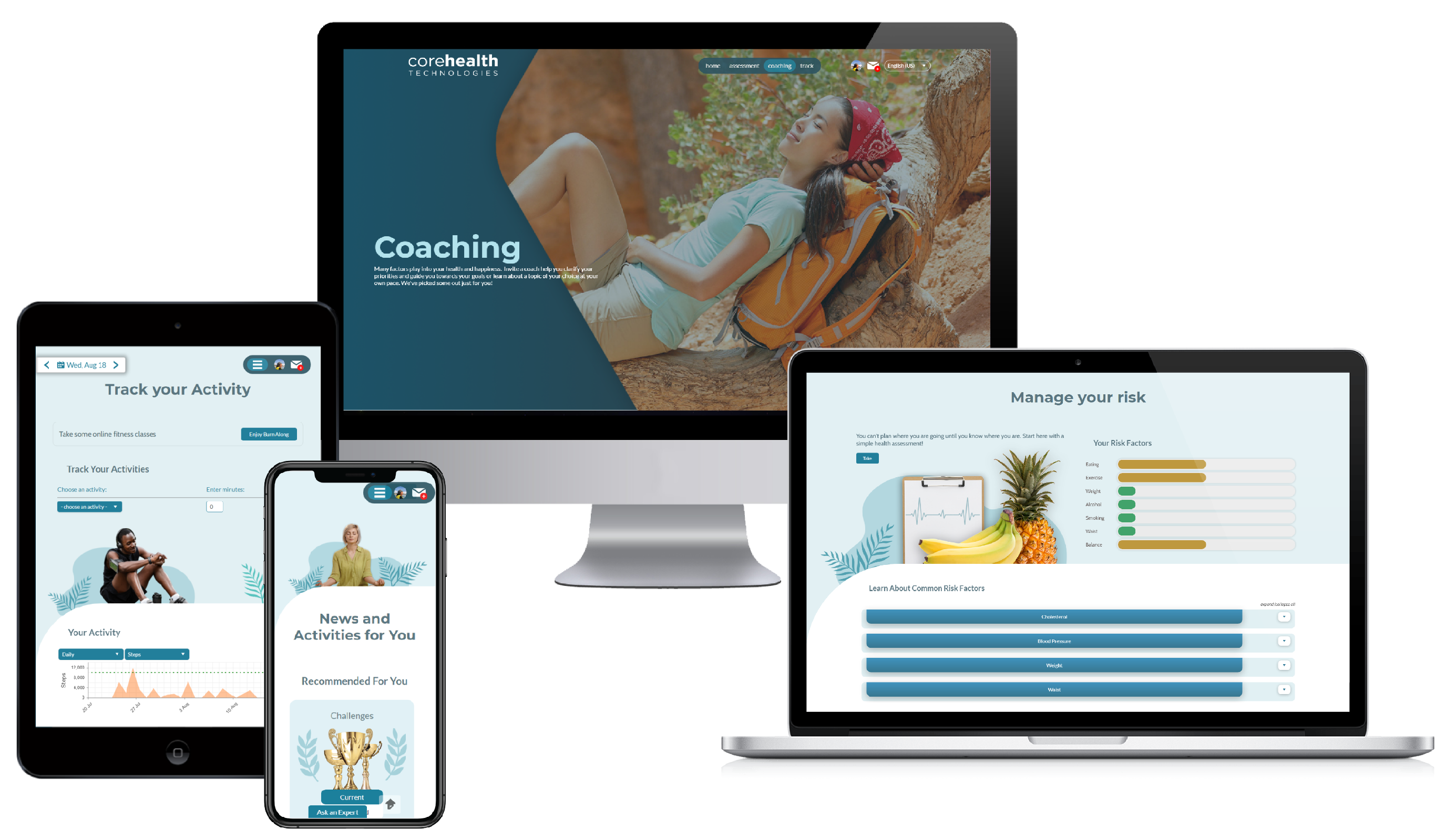 CoreHealth Software - CoreHealth Supports Coaching Programs, Challenges, Activity Tracking, HRA's and more!