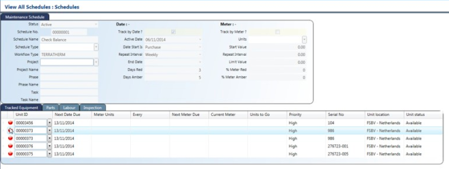 Users can schedule preventative maintenance for equipment in FMIS Asset Management