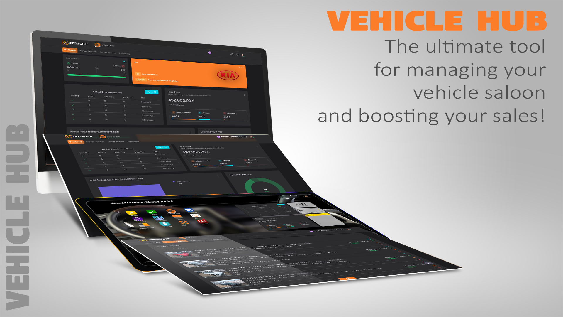KIMISUITE screenshot: KIMISUITE present and manage vehicle listings