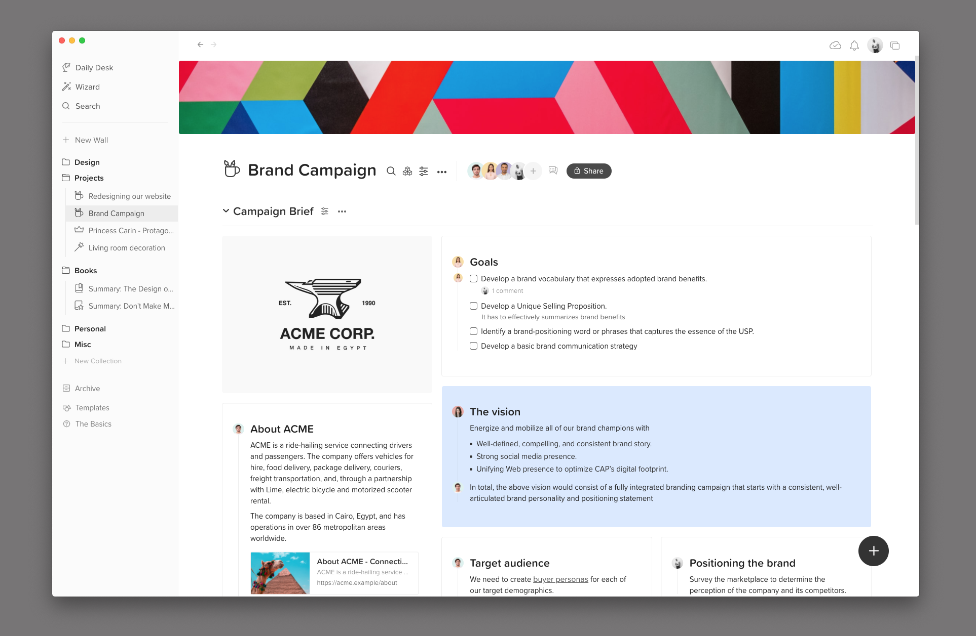 Walling screenshot: Walling brand campaign