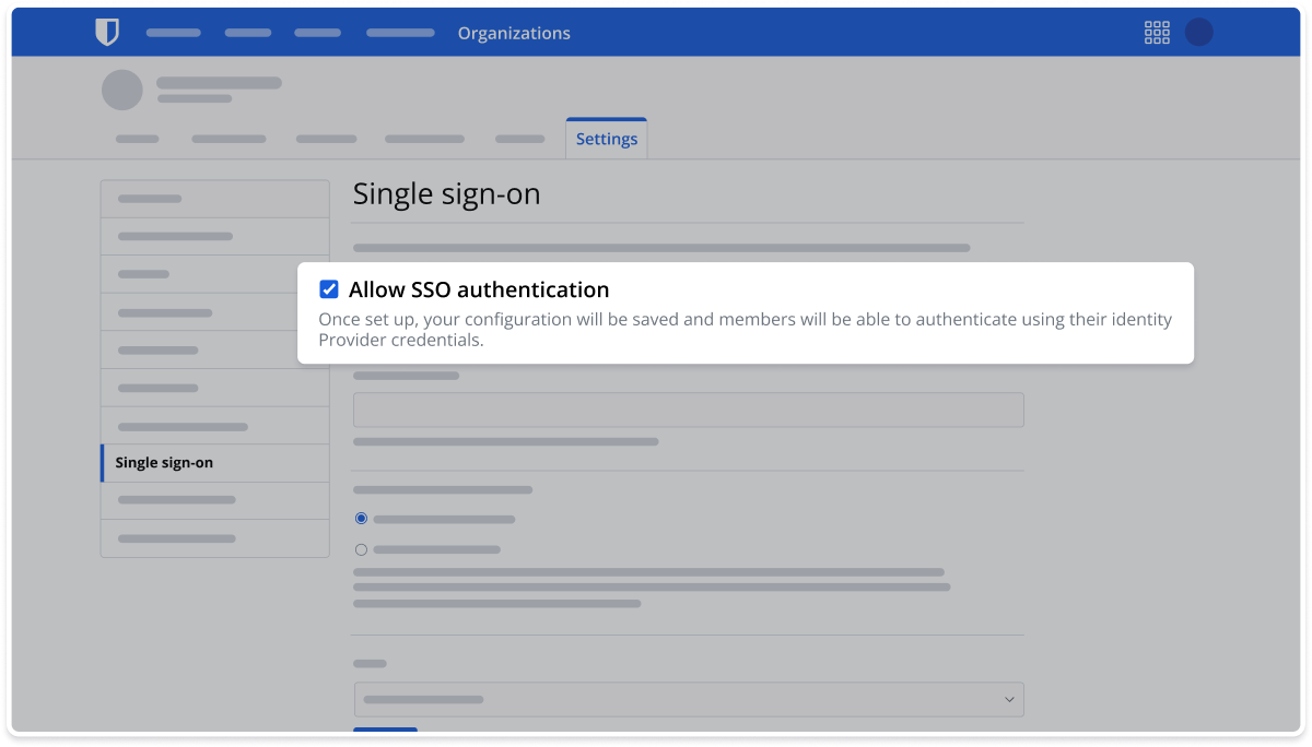 Login with SSO and easily authenticate users using the SAML 2.0 or Open ID Connect (OIDC) protocols.
