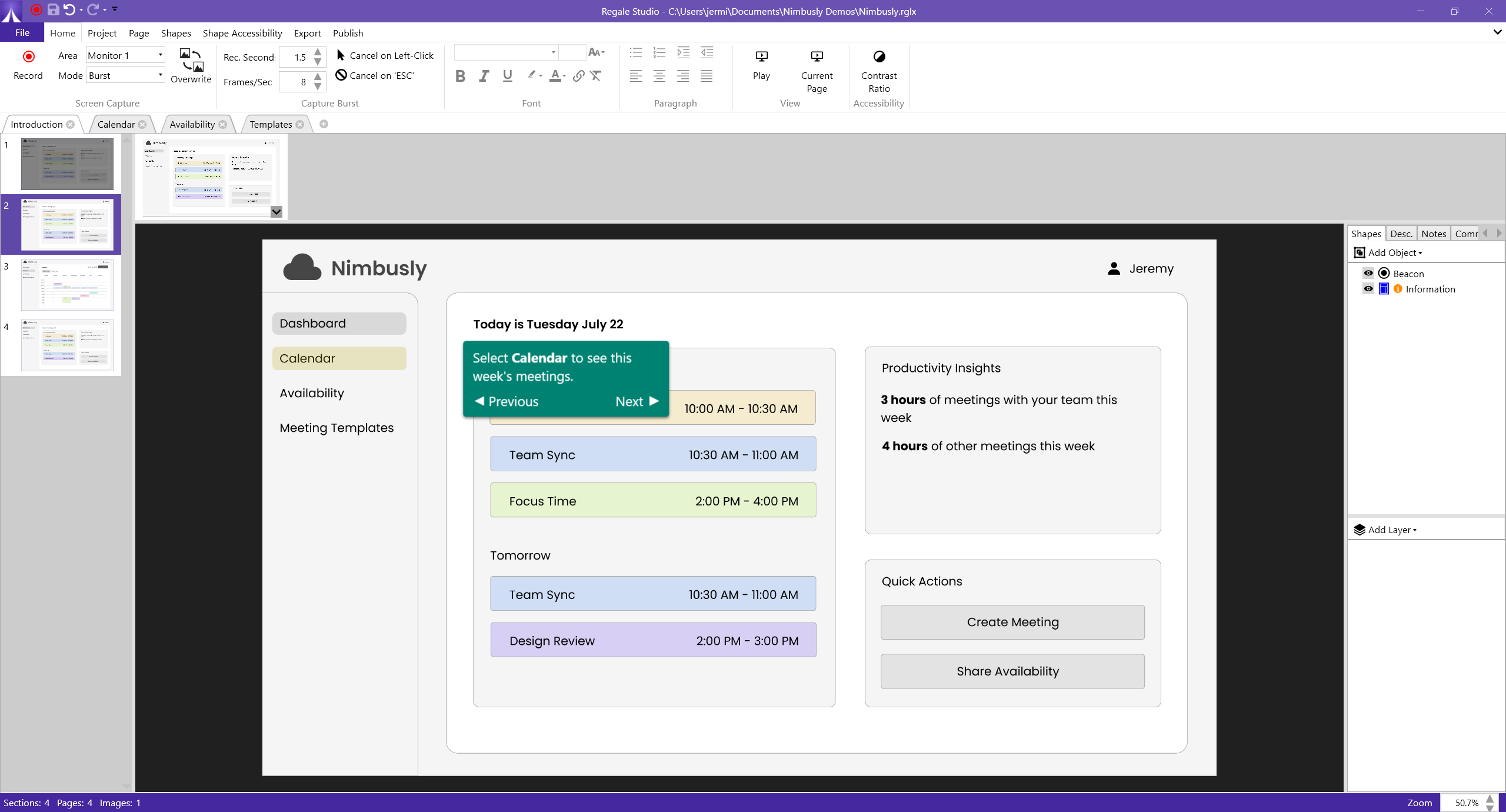 Regale screenshot: Create demos using Regale Studio, our powerful desktop solution for capturing and editing demos.