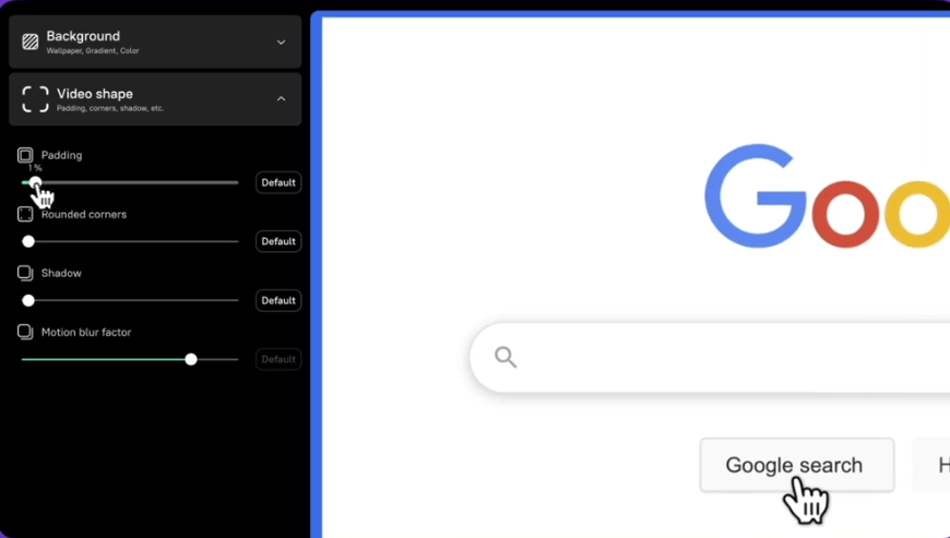 VideoScripter screenshot: VideoScripter background editing