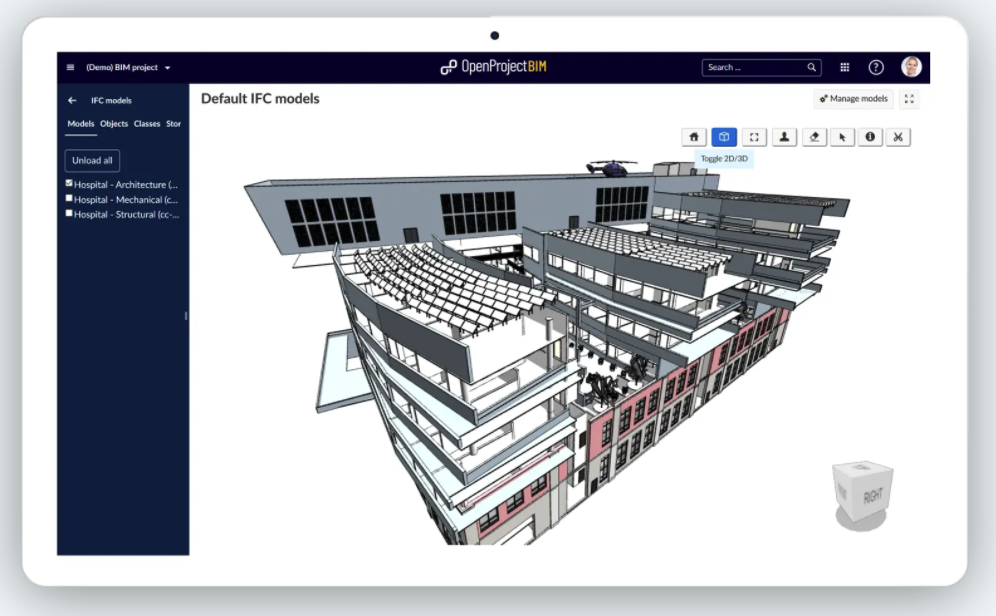 Web-based 3D model viewer (IFC support)