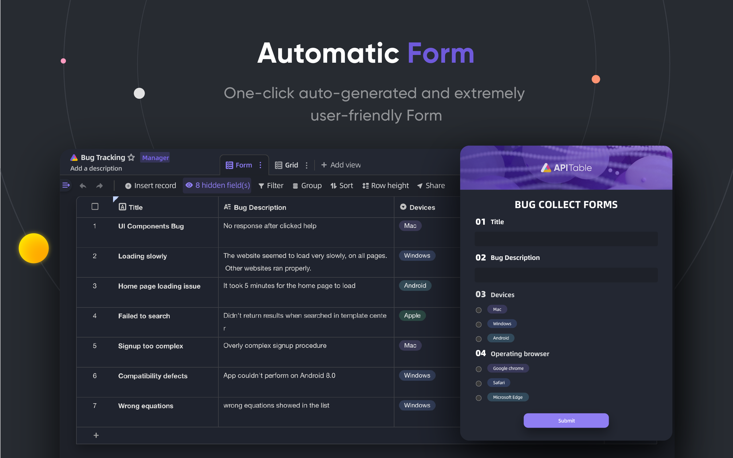 AITable automatic form