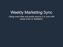 Amazon Chime Software - Users can select whether or not to use their audio feed for a meeting