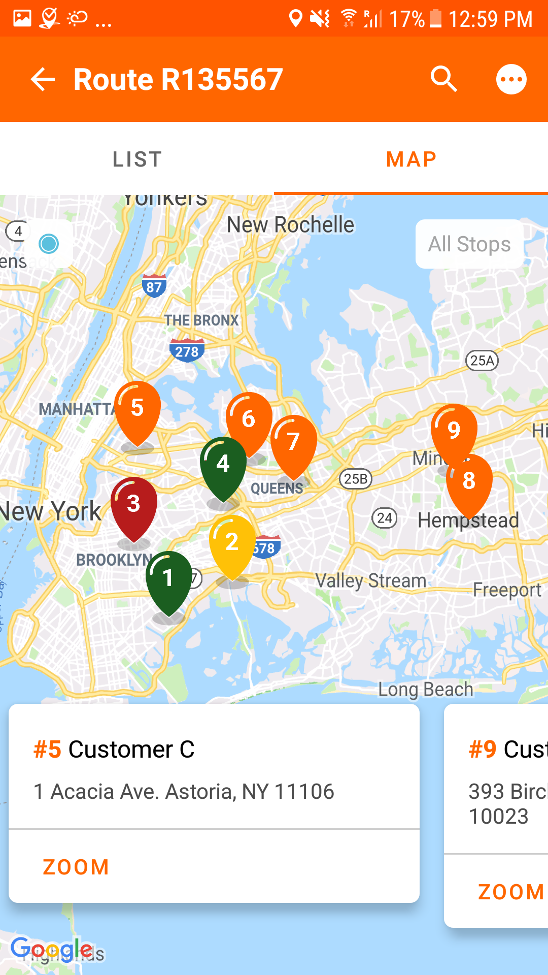 Delivery app for drivers