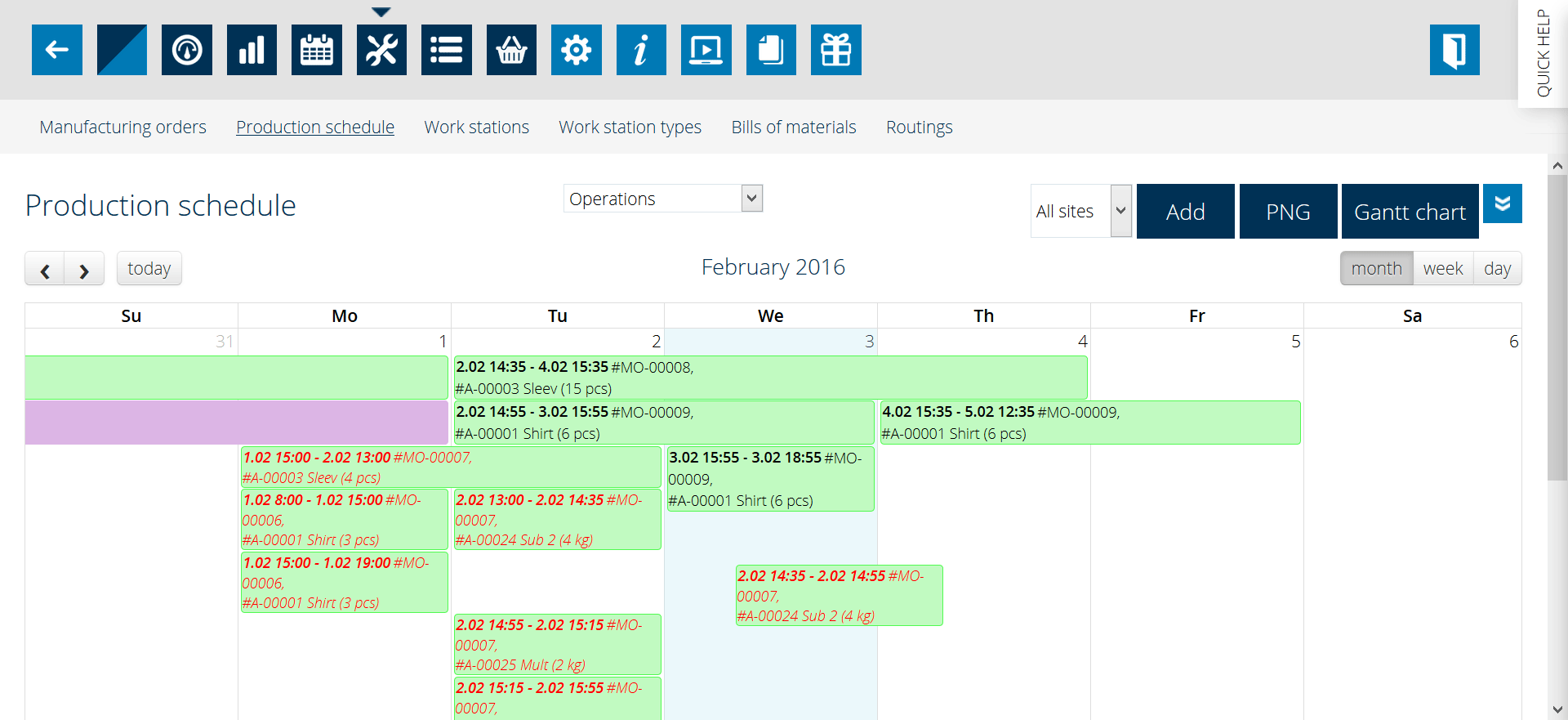 MRPeasy Software - Dynamic rescheduling of manufacturing orders with MRPEasy