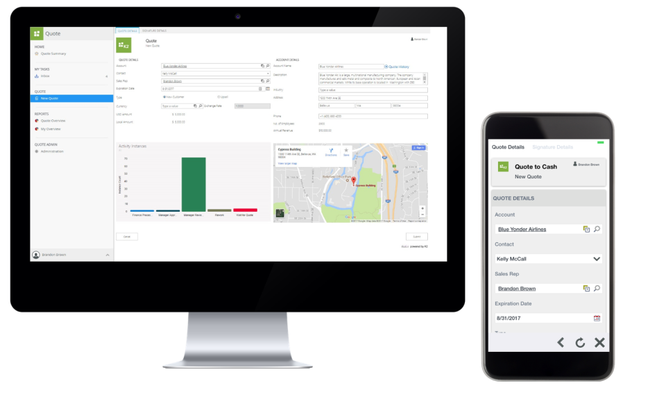 The visual form designer allows users to build reusable forms