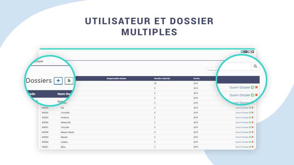 Openpaye Software - Utilisateurs et dossiers