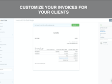 Lendio Software - Customize your invoices for your clients.