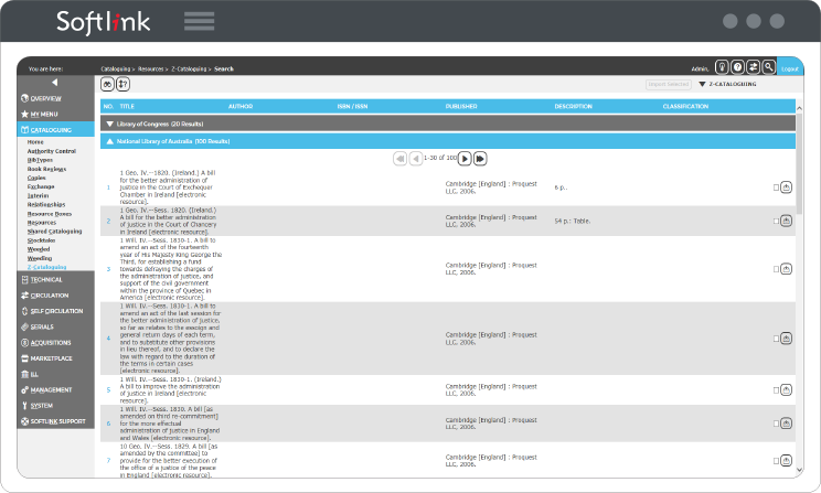 Liberty Software - The advanced federated search can access more than 1600 research databases