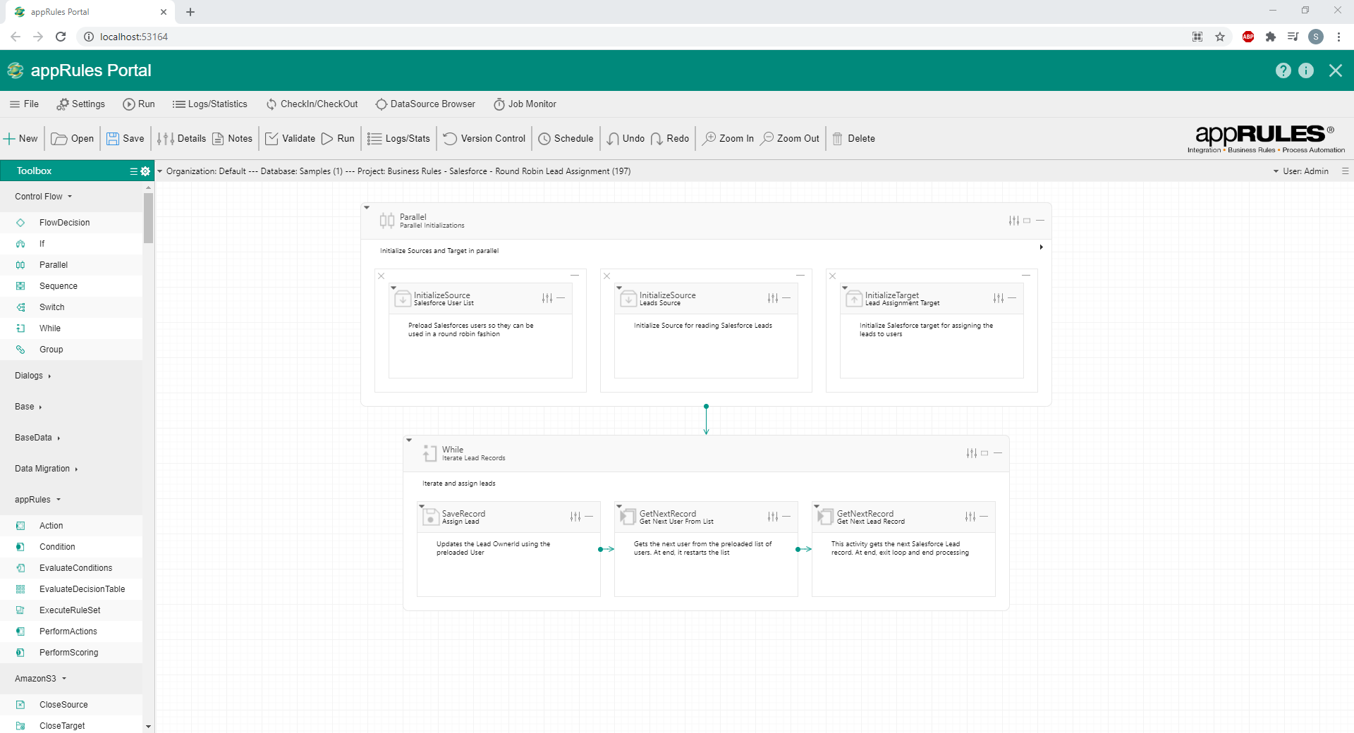 appRules Business Rules Engine delivers a solid platform for decision tables, evaluating complex conditions and for special rules-based projects such as round-robin lead distributions-thumb
