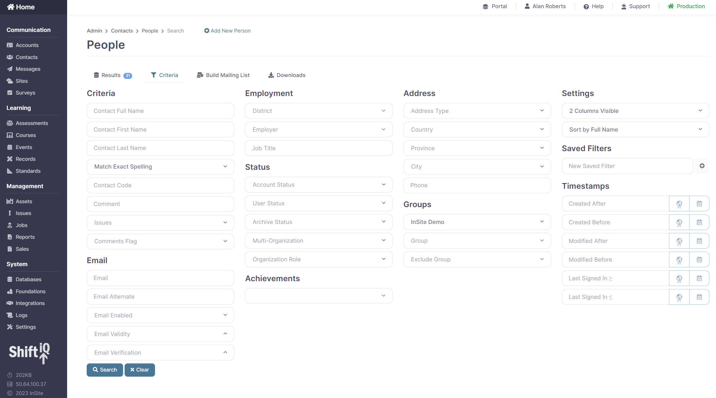 Shift iQ screenshot: Shift iQ add contacts