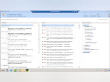 TrialWorks Software - The TrialWorks Today tab provide a home summary of critical calendar dates, a task checklist and recap of recent activities