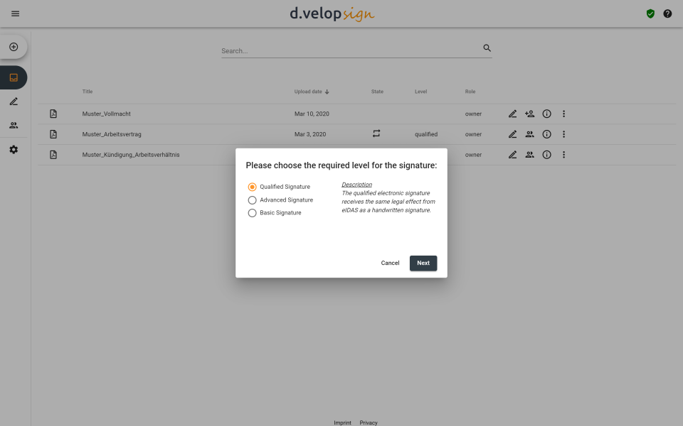 d.velop sign Software - 2