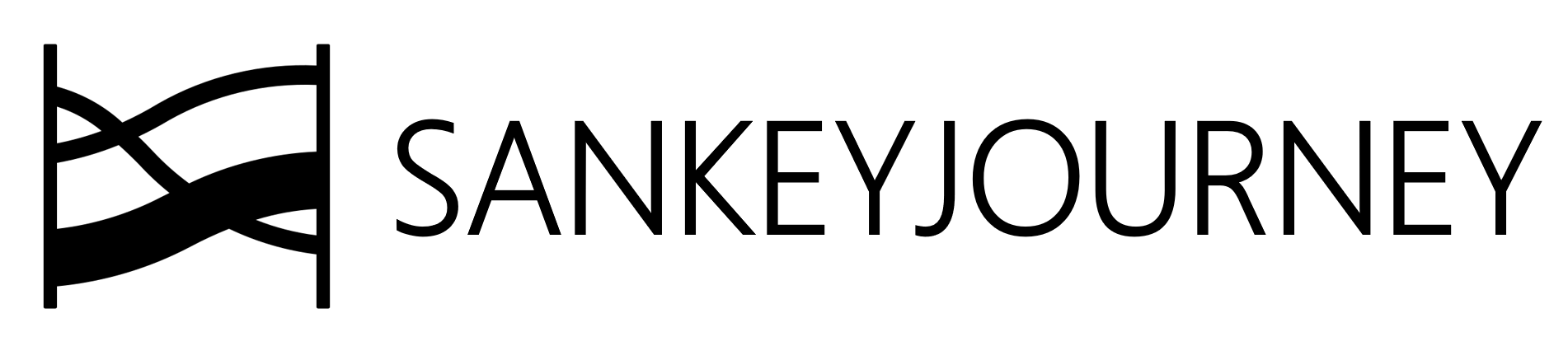 SankeyJourney logo - a Sankey Diagram Generator tool to analyse Customer Journey