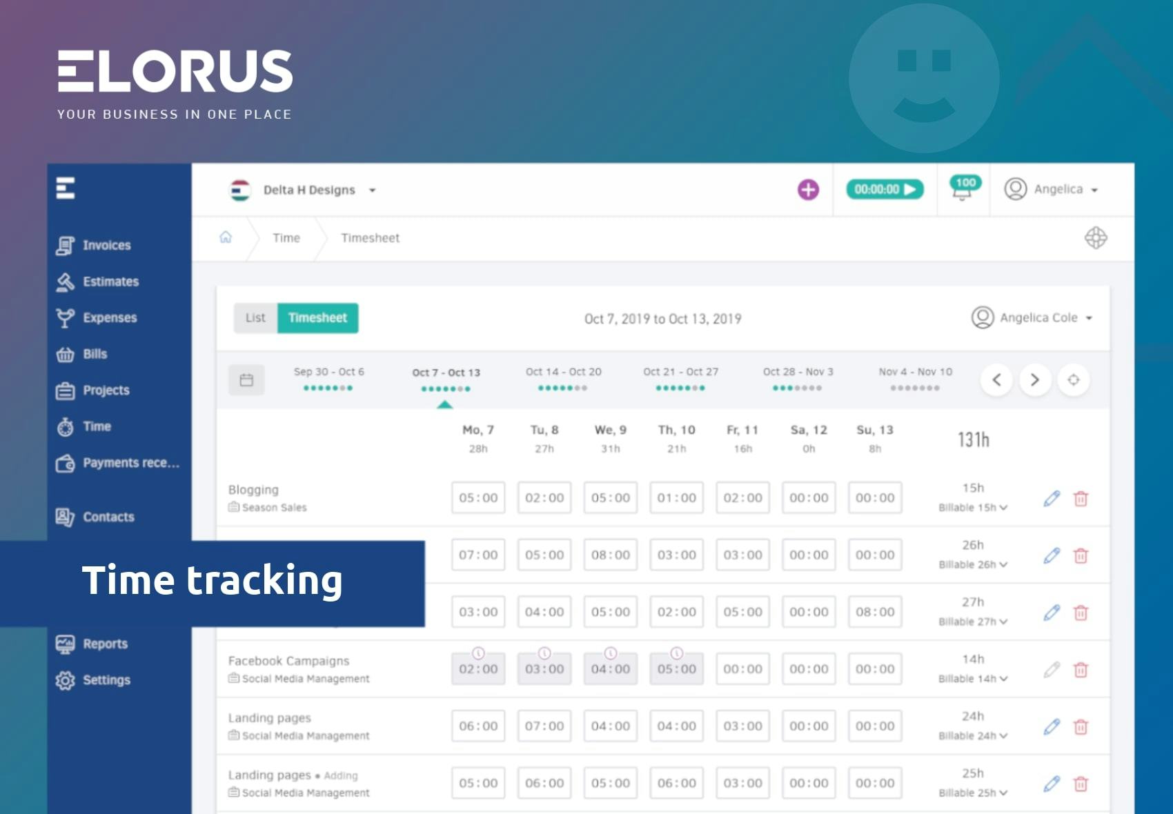 Elorus Software - Elorus time tracking