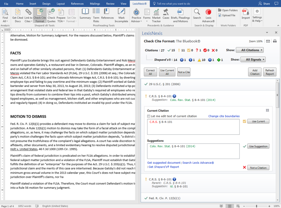 Lexis for Microsoft Office Software - 2