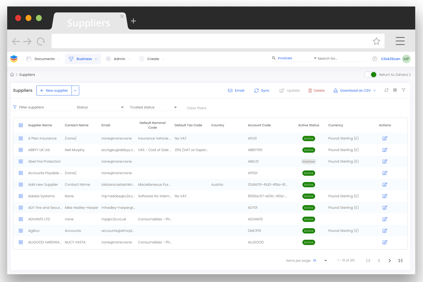 Zahara Software - Manage your suppliers and the products they can sell you. Control users buying power including only selecting pre-approved items