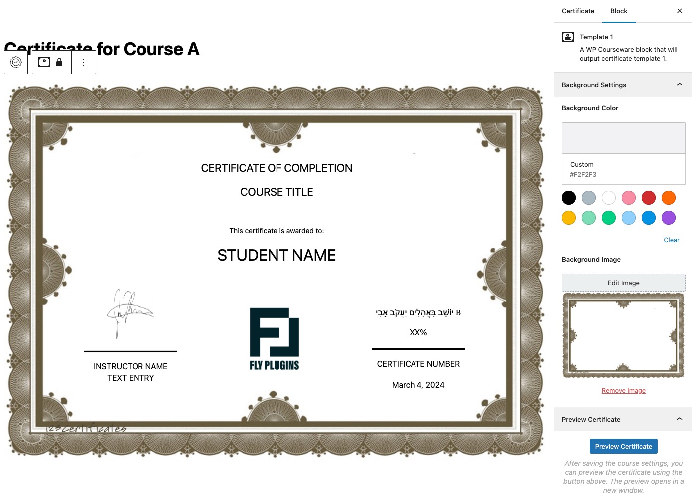 Certificate Builder