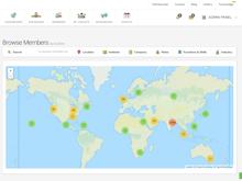 Vaave Software - Dynamic Map using which one can find out how alumni are scattered across the globe