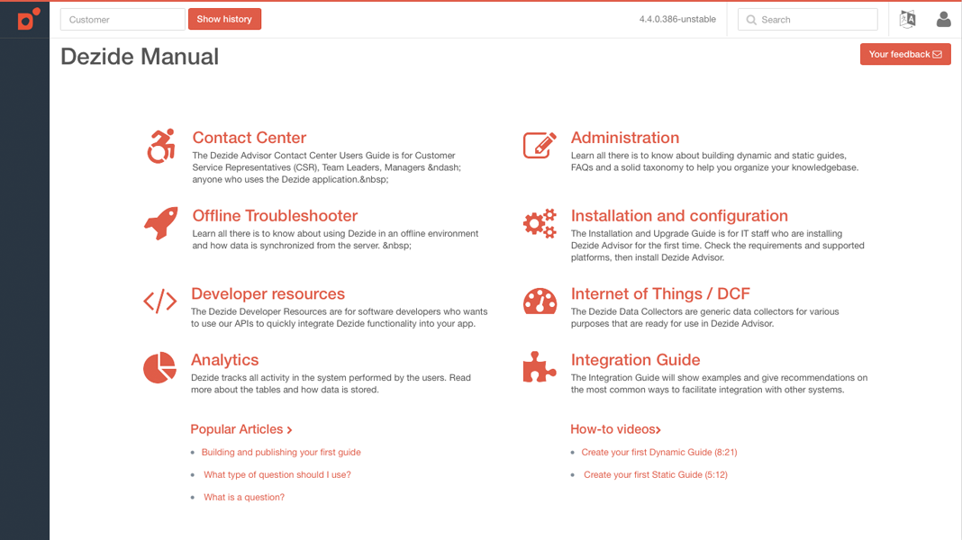 End user troubleshooter menu interface