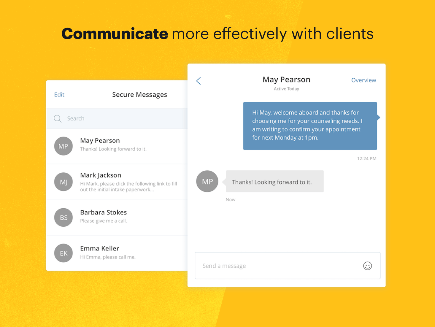 Secure messaging on mobile.