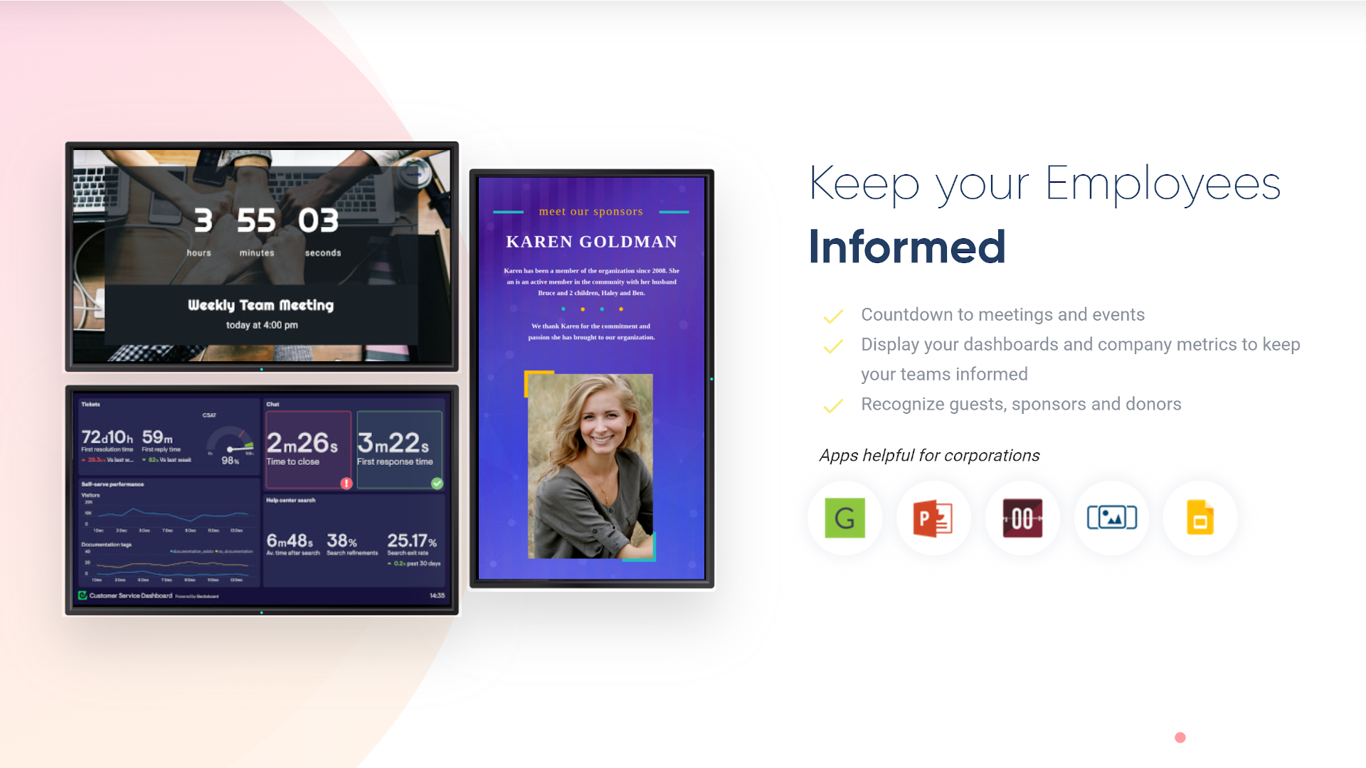 Mango Signs Software - Keep employees, and customers informed with up to date information and smart content.