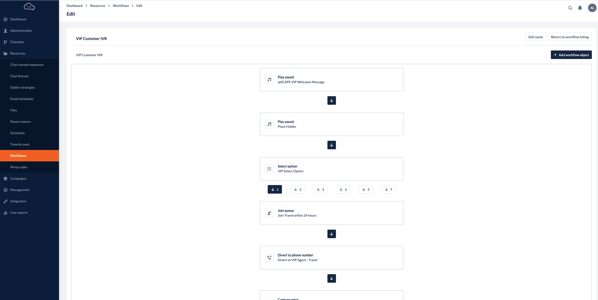 IPscape Software - ipSCAPE visual IVR workflow builder