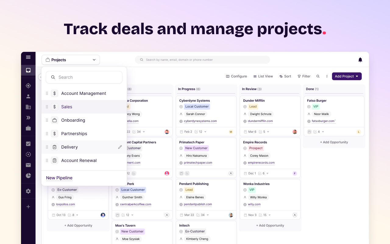 Copper pipeline board for deals and projects