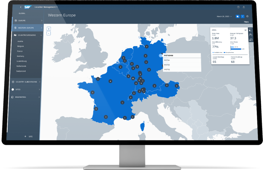 SAP Cloud for Real Estate Software - SAP Cloud for Real Estate location management