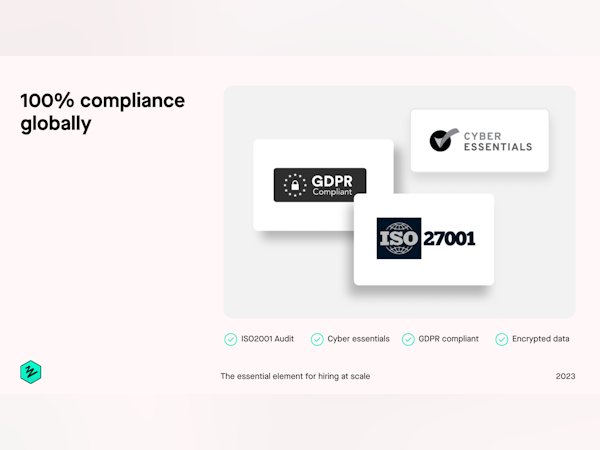 Zinc Software - ISO 27001 certified. GDPR compliant. Securely share candidate profiles with colleagues and view it instantly on any device. Use our globally secure SSO for safe downloads, passwords, or email attachments.