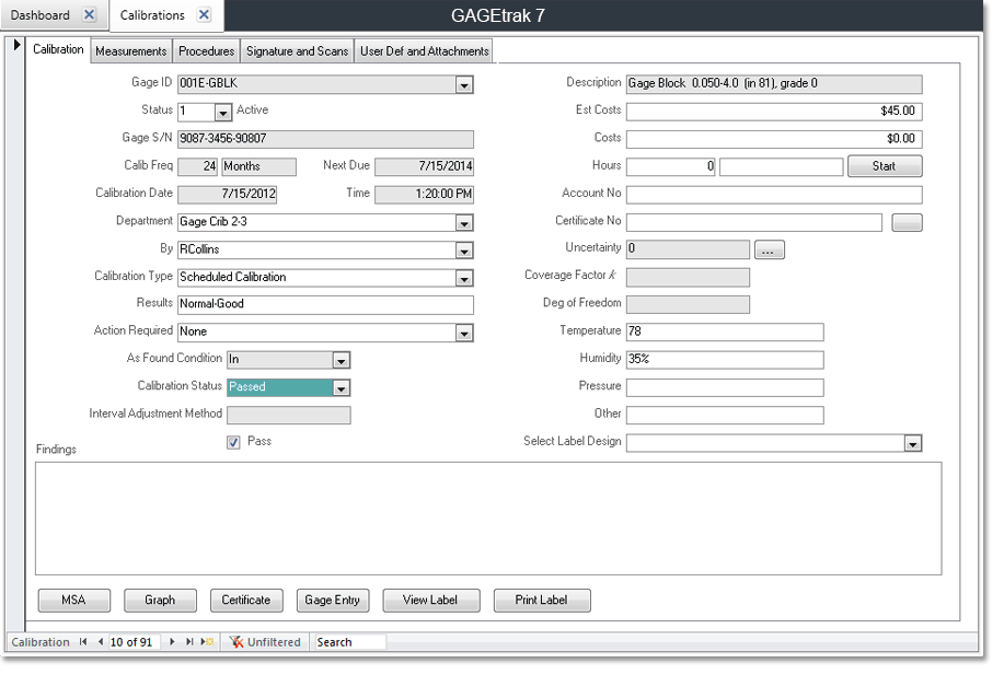 GAGEtrak Software - 2