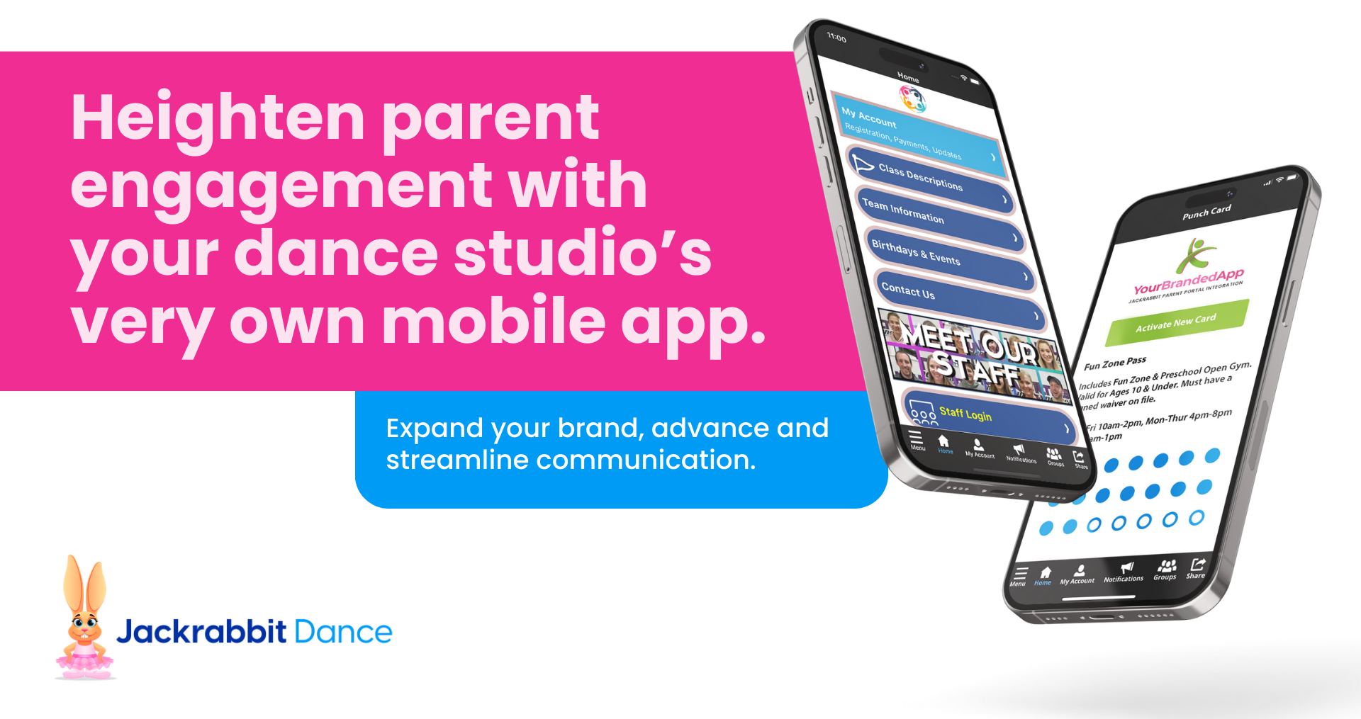 Jackrabbit Dance Software - Have your own branded app with Jackrabbit Plus