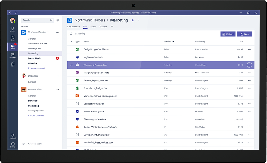 Microsoft Teams Software - Files can be shared, stored, and managed