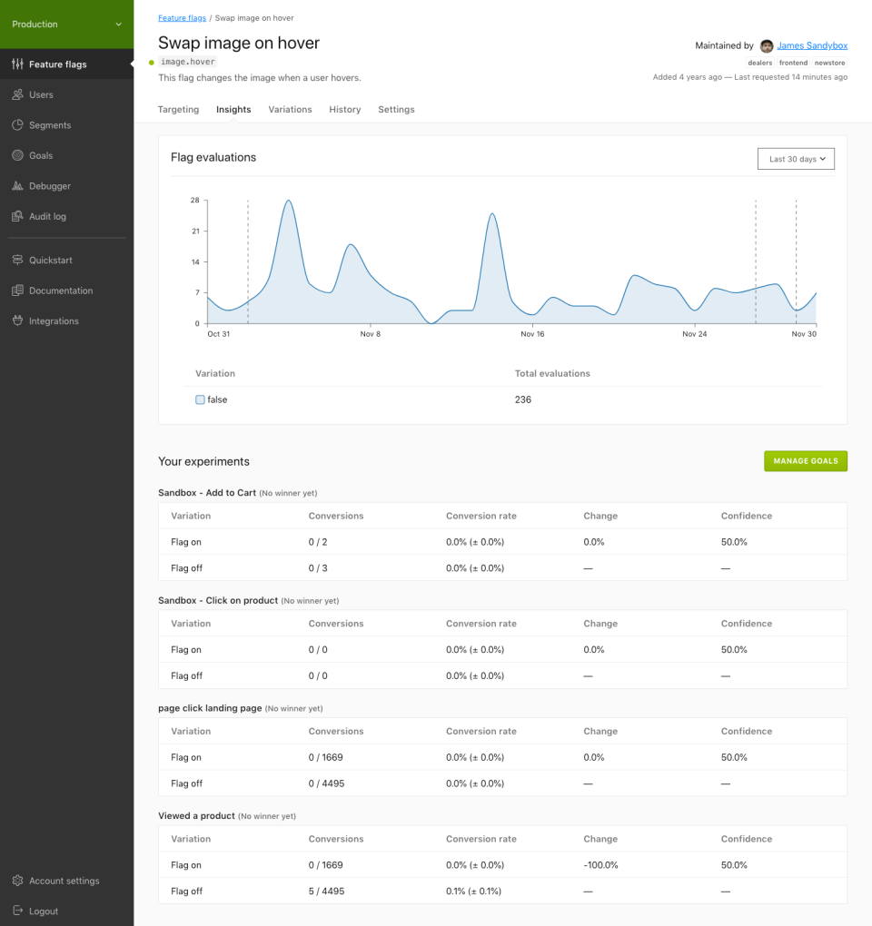 LaunchDarkly insights