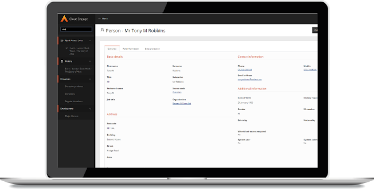Cloud Engage screenshot: Cloud Engage by Advanced contact management