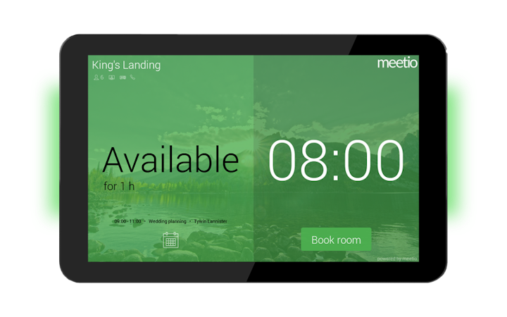 Meetio screenshot: Meetio - Room management software.