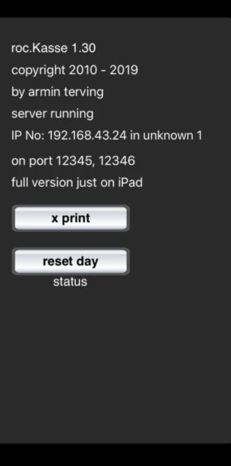 roc.Kasse screenshot: roc.Kasse mobile application